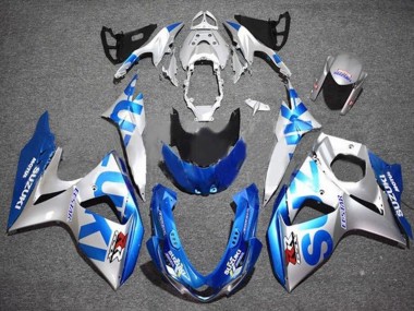 Carénages Moto Suzuki GSXR 1000 2009-2016 - Argent Bleu