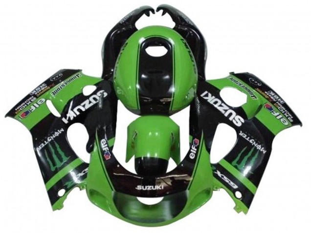 Carénages Moto Suzuki GSXR 600 / GSXR 750 1996-2000 - Vert Noir Monstre