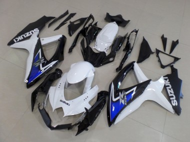 Carénages Moto Suzuki GSXR 600 / GSXR 750 2008-2010 - Blanc Bleu Noir Brillant