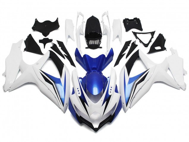Carénage Moto Suzuki GSXR 600 / GSXR 750 2008-2010 - Blanc Bleu Noir