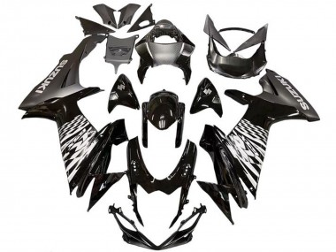 Carénages Moto Suzuki GSXR 600 / GSXR 750 2011-2024 - Noir Brillant Argent