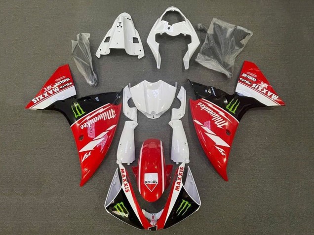 Carénages Moto Yamaha YZF 1000 R1 2009-2011 - Blanc Rouge Noir Vert Monstre Milwaukee