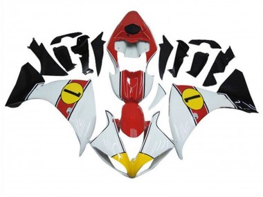 Carénages Moto Yamaha YZF 1000 R1 2012-2014 - Blanc Rouge Jaune Noir