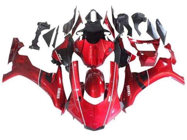 Carénage Moto Yamaha YZF 1000 R1 2015-2019 - Rouge Noir Blanc Bande
