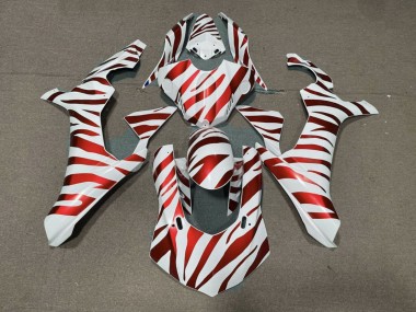 Carénages Moto Yamaha YZF 1000 R1 2015-2019 - Blanc Rouge Zèbre