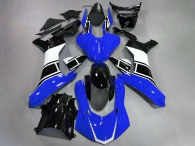 Carénage Moto Yamaha YZF 1000 R1 2015-2019 - Bleu Blanc Noir Brillant