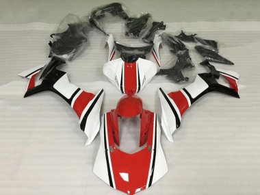 Carénage Moto Yamaha YZF 1000 R1 2015-2019 - Blanc Rouge Noir