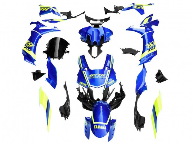 Carénages Moto Yamaha YZF 1000 R1 2020-2025 - Bleu Jaune Blanc GYTR