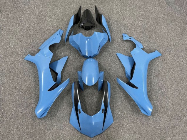 Carénages Moto Yamaha YZF 1000 R1 2020-2025 - Bleu Clair Noir Brillant