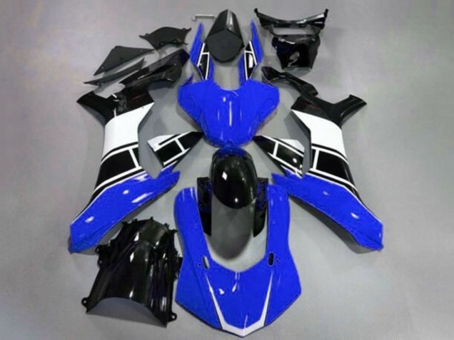 Carénages Moto Yamaha YZF 1000 R1 2020-2025 - Bleu Blanc Noir Brillant