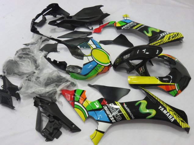 Carénages Moto Yamaha YZF 1000 R1 2020-2025 - Blanc Bleu Vert Jaune Rouge Noir Roue Chromatique MoviStar