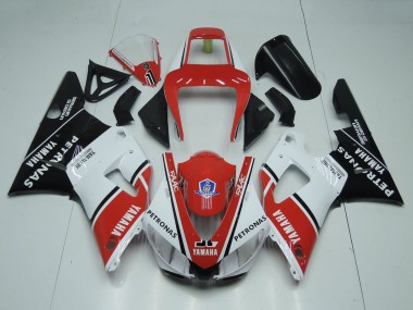 Carénages Moto Yamaha YZF 1000 R1 1998-1999 - Rouge Blanc Noir Brillant Petronas Yamalube