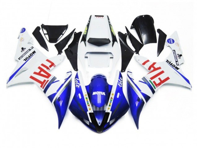 Carénages Moto Yamaha YZF 1000 R1 2002-2003 - Blanc Bleu Rouge Fiat Motul
