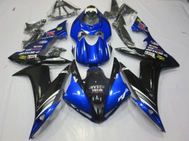 Carénages Moto Yamaha YZF 1000 R1 2004-2006 - Bleu Blanc Argent Noir GYTR Yamalube Dunlop