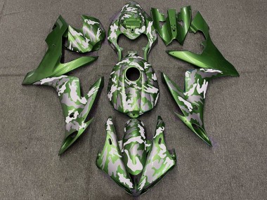 Carénages Moto Yamaha YZF 1000 R1 2004-2006 - Vert Blanc Gris Camouflage