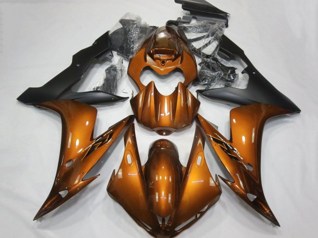 Carénages Moto Yamaha YZF 1000 R1 2004-2006 - Orange Noir Mat