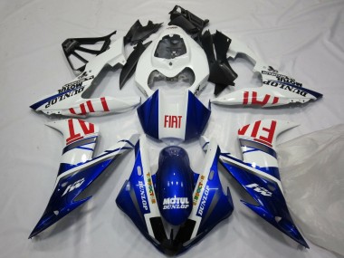 Carénages Moto Yamaha YZF 1000 R1 2004-2006 - Blanc Bleu Rouge Fiat