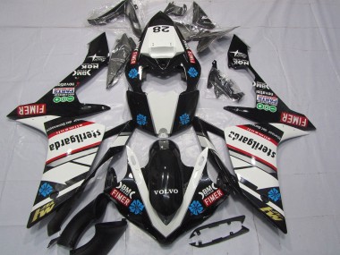 Carénages Moto Yamaha YZF 1000 R1 2007-2008 - Noir Brillant Blanc Rouge Bleu Volvo Sterilgarda Fimer