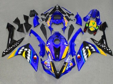 Carénages Moto Yamaha YZF 1000 R1 2007-2008 - Bleu Jaune Noir Requin