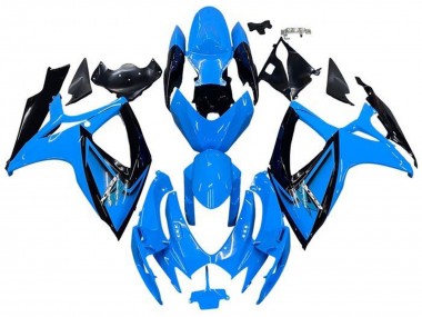 Carénages Moto Suzuki GSXR 600 / GSXR 750 2006-2007 - Bleu Clair Noir