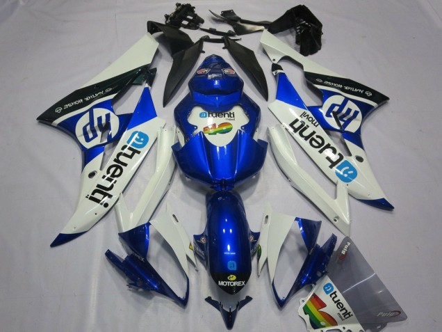 Carénages Moto Yamaha YZF R6 2006-2007 - Blanc Bleu Noir