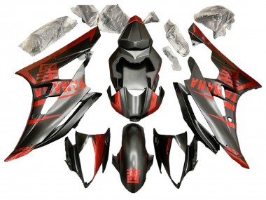 Carénage Moto Yamaha YZF R6 2006-2007 - Rouge Noir Mat