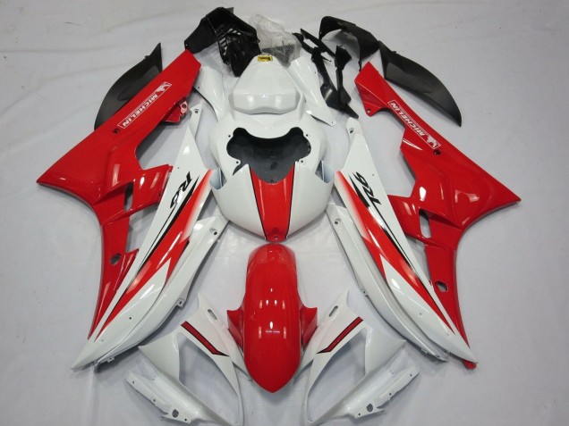 Carénages Moto Yamaha YZF R6 2006-2007 - Blanc Rouge