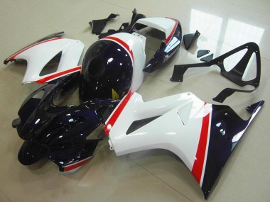 Carénage Moto Honda VFR 800 2002-2013 - Blanc Rouge Bleu Foncé