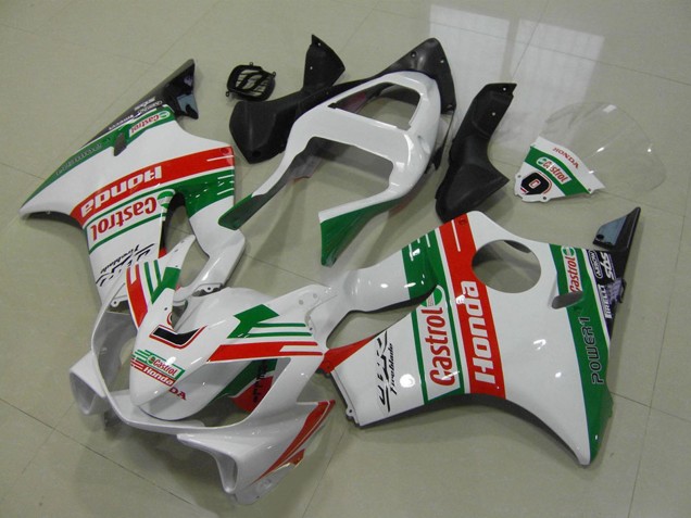 Carénages Moto Honda CBR600 F4i 2001-2003 - Blanc Rouge Vert Castrol