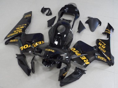 Carénages Moto Honda CBR600RR 2003-2004 - Noir Brillant Or Repsol