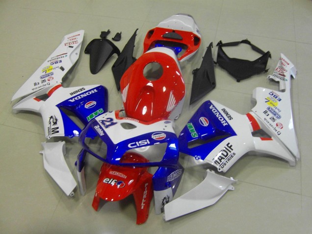 Carénages Moto Honda CBR600RR 2005-2006 - Blanc Rouge Bleu Madif