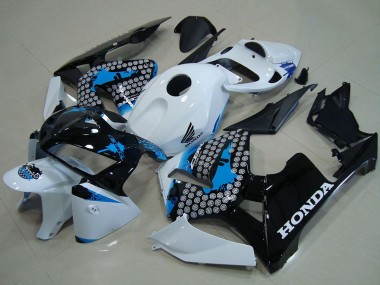 Carénages Moto Honda CBR600RR 2005-2006 - Blanc Bleu Noir