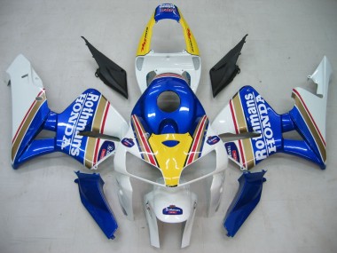 Carénages Moto Honda CBR600RR 2005-2006 - Bleu Blanc Jaune Rothmans