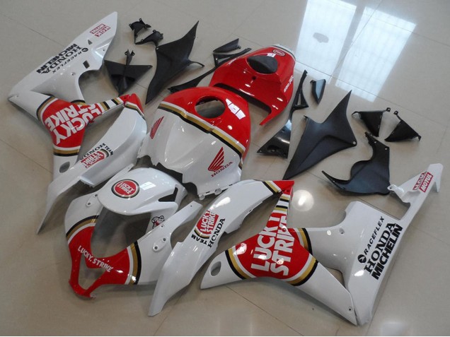 Carénages Moto Honda CBR600RR 2007-2008 - Blanc Rouge Lucky Strike