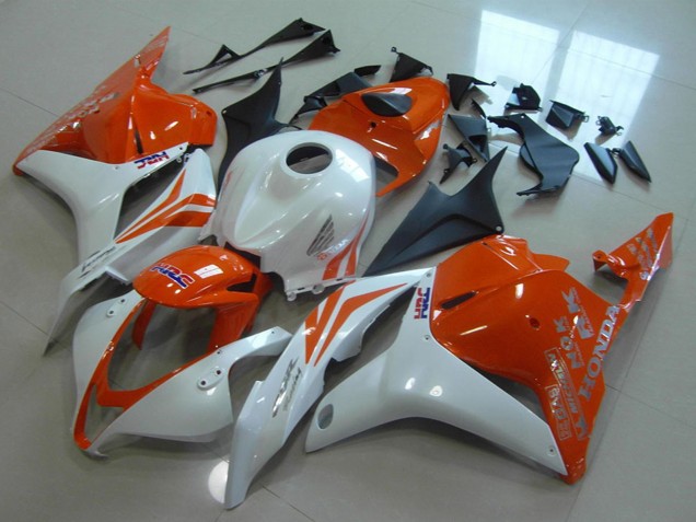Carénages Moto Honda CBR600RR 2009-2012 - Blanc Orange HRC
