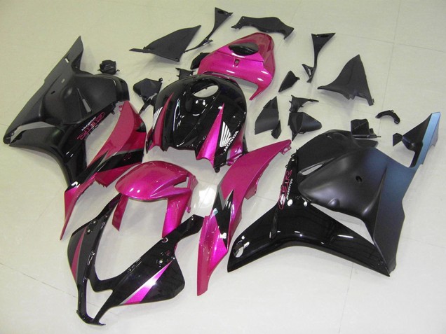 Carénages Moto Honda CBR600RR 2009-2012 - Rose Noir Brillant Noir Mat
