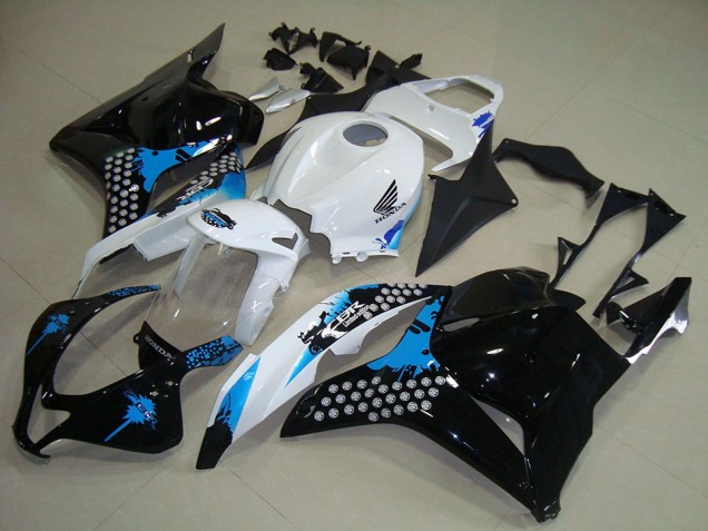 Kits Carénages Moto Honda CBR600RR 2009-2012 - Blanc Bleu Noir Brillant