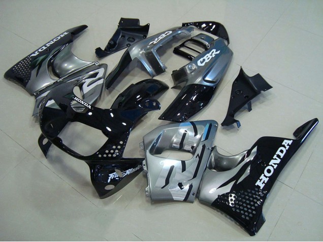 Carénages Moto Honda CBR900RR 893 1996-1997 - Argent Noir Brillant
