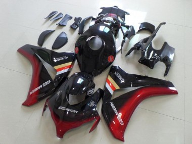 Carénages Moto Honda CBR1000RR 2008-2011 - Noir Brillant Rouge Mugen