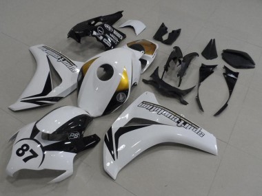 Carénages Moto Honda CBR1000RR 2008-2011 - Blanc Or Noir Brillant 87