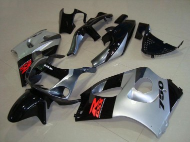 Carénages Moto Suzuki GSXR 750 1996-2000 - Noir Brillant Argent