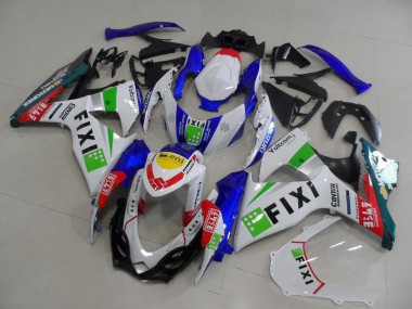 Carénages Moto Suzuki GSXR 1000 2009-2016 - Blanc Bleu Vert Jaune Rouge Fixi