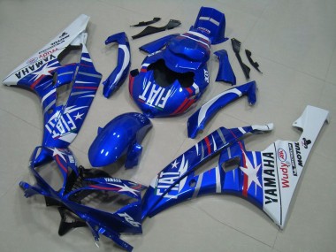 Carénages Moto Yamaha YZF R6 2006-2007 - Blanc Bleu Fiat Motul Michelin