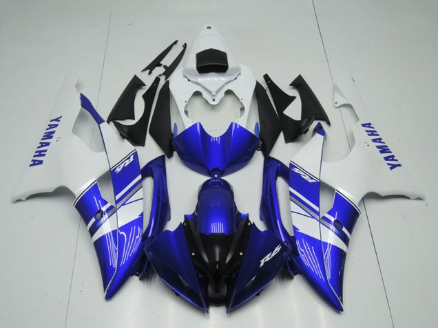 Carénages Moto Yamaha YZF R6 2008-2016 - Blanc Bleu Noir OEM Style