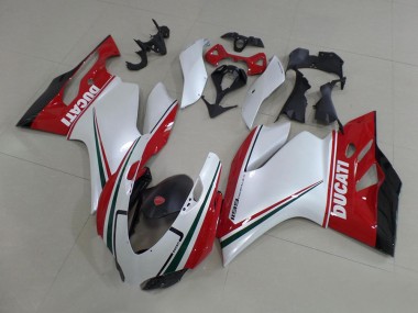 Kits Carénage Moto Ducati 1199 2011-2014 - Blanc Rouge Noir Vert