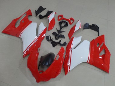 Carénages Moto Ducati 1199 2011-2014 - Rouge Blanc Noir