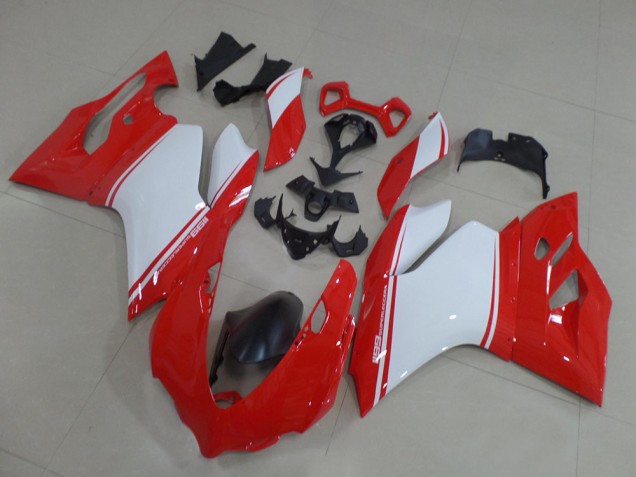 Carénages Moto Ducati 1199 2011-2014 - Rouge Blanc Noir