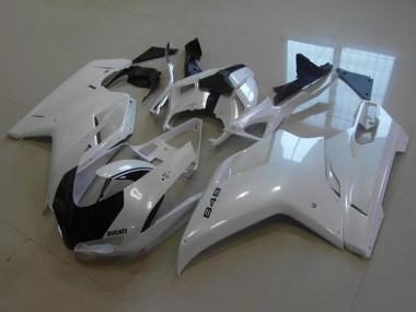 Carénages Moto Ducati 848 2007-2014 - Blanc Brillant