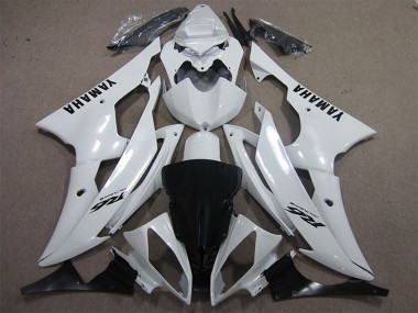 Carénages Moto Yamaha YZF R6 2008-2016 - Blanc Noir Décalque