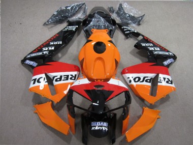 Kits Carénages Moto Honda CBR600RR 2005-2006 - Orange Blanc Rouge Noir Brillant Repsol